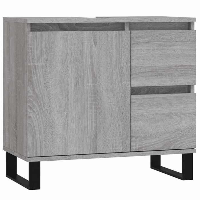 VidaXL Buffet Black Oak 60x35x98.5 Cm Engineered Wood, Storage Cabinet, Hallway Cabinet, Side Cabinet, 861992