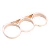 Three Fingers Knuckle Duster Ring Minimalist Stainless Steel Bar Ring