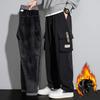 Autumn Winter Sweatpants Men Multi-Pockets Drawstring Cotton Casual Track Pant Male Loose Straight Trousers Large Size