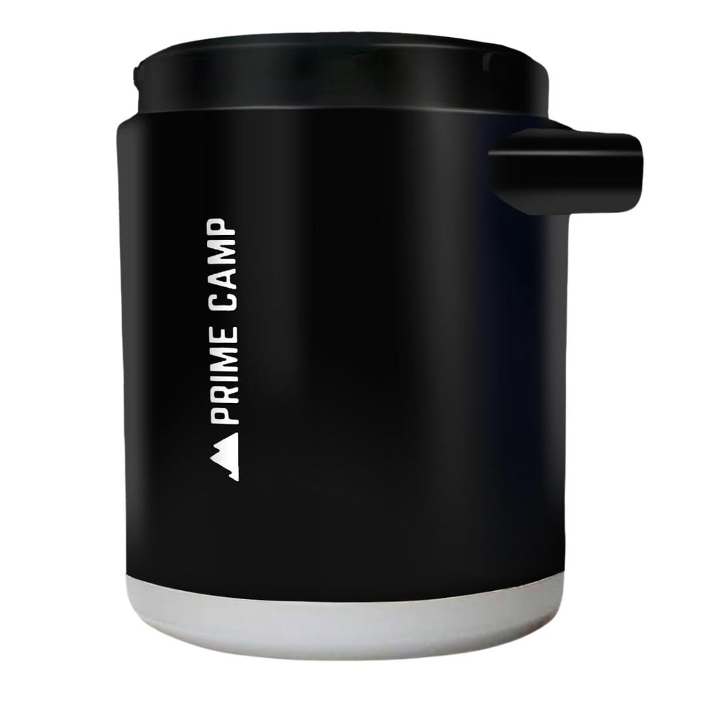 Prime Camp Luftpumpe, elektrische Luftpumpe, ultraleicht, leistungsstarke Düsen, Lichter, Luftpumpe, 1380 mAh, große Kapazität, per USB wiederaufladbar, Entlüftungs-Inflator