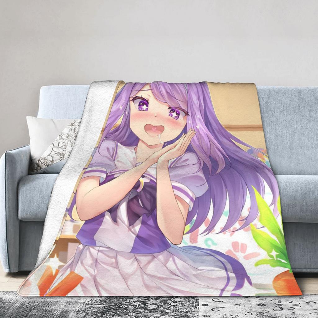 Umamusume Pretty Derby Mejiro Blanket Fleece Autumn/Winter Portable Lightweight Throw Blanket for Bed Bedroom Rug Piece
