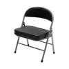LIFELEX Mini Folding Pipe Chair Alpha, Silver and Black, 33cm Seat Height