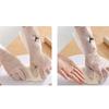 1 Pair Reusable Translucent Pvc Kitchen Cleaning Waterproof For Dishwashing Household Tasks Washing Gloves Kitchen Gloves