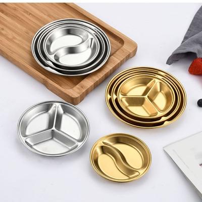 NEUE Edelstahl-Saucenschalen 10/12/14cm Gold Silber Saucenteller Rund Sushi Dip Gewürzschale Restaurant