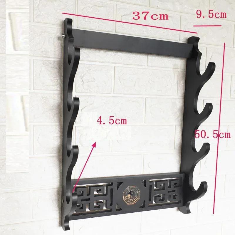 1/2/3/4 Tiers Sword Holder Classical Hollow Out Flute Storage Rack Wall Mounted Japanese Katana Sword Knife Display Holder