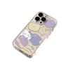 Purple Hello Kitty Apple 17 Pro Max Cartoon Phone Case - Transparent Space Design, Compatible with Apple 14, 15, 16 Pro