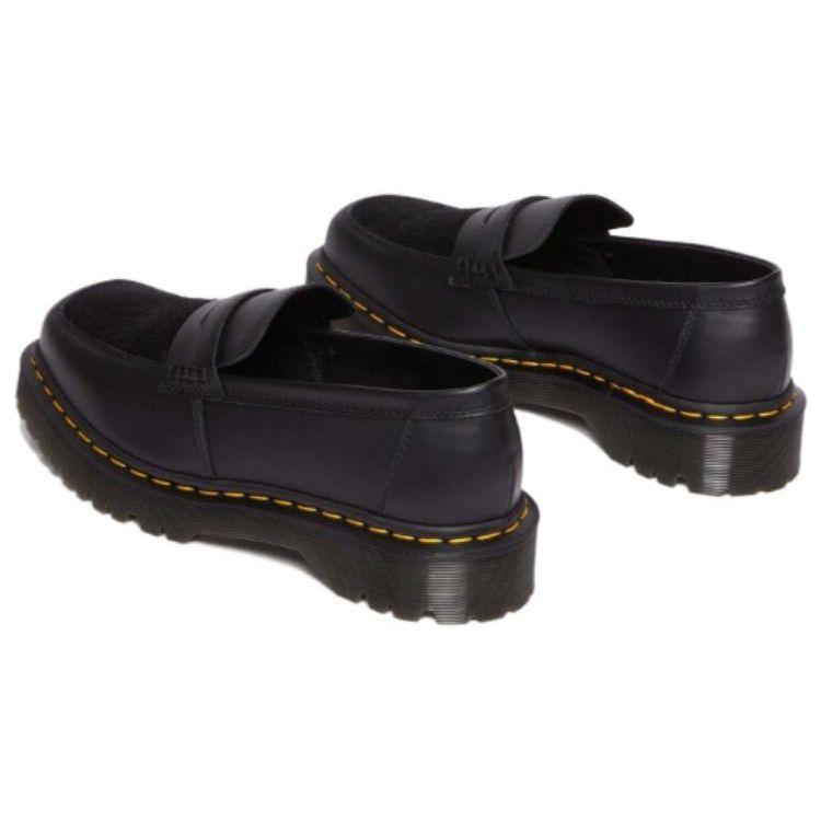 Dr. Martens Pny Other Thick Sole Round Toe Casual Shoes Women Shoes Black Yellow 31303001