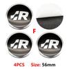 New 2026 4pcs 56mm Car Wheel Badge Center Sticker 60mm Wheel Hubcap Cover Accessorie For VW golf Passat R Rline GTI Polo CADDY Beetle zs0