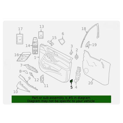 OEM 51416998923 Door Side Trim Cap Left Or Right Fit Interior Trim Repair Precision Molded Direct OEM Replacement