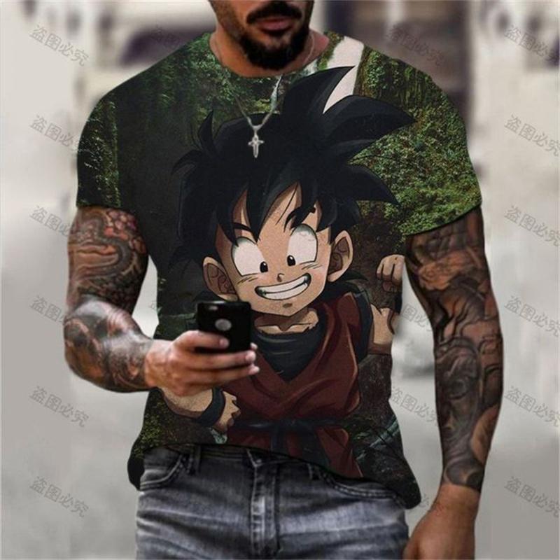 Vegeta Dragon Ball Z Goku Men's T Shirt Trend Streetwear Cool Harajuku GYM Oversized 110-6XL O-collar Short Sleeved Anime Saiyan