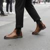 Pánské Chelsea Boots Značka 2026 Ležérní Pohodlné Retro Módní Boty Kůže
