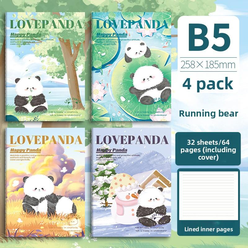 Cute Cartoon B5 Notebook Student Thickened Notepad Sewing Soft Surface Copy Car Line Book Horizontal Line Office A5 Book