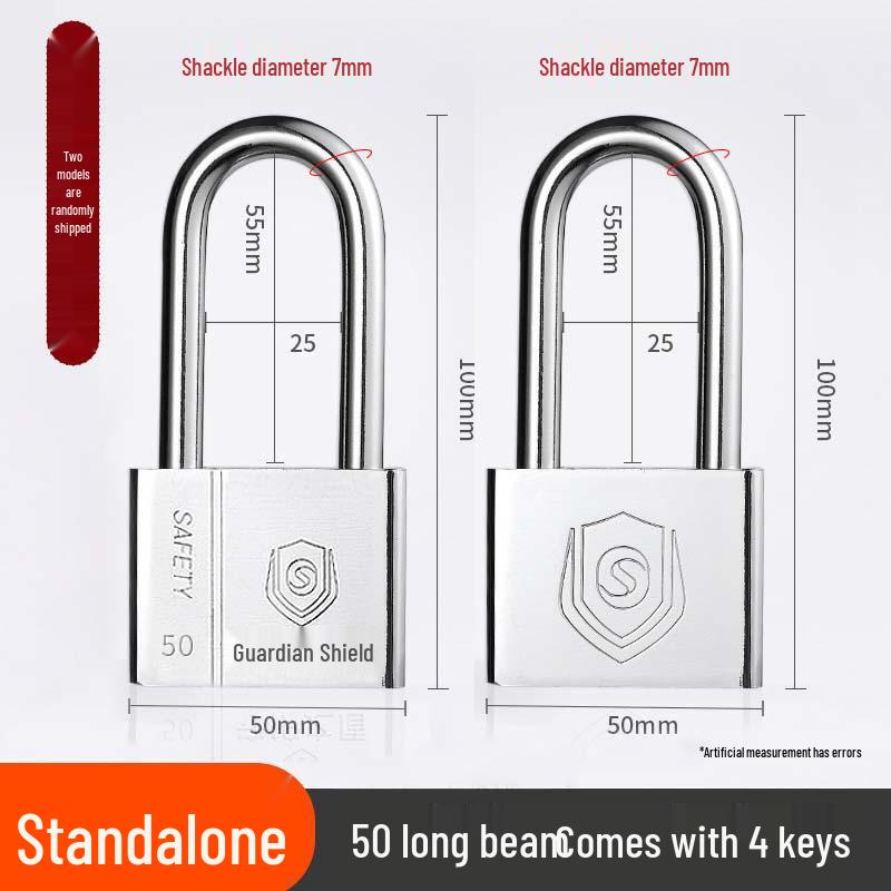 Extended Padlock Cabinet Lock, Long Beam & Handle, U-Shaped Household Door Lock