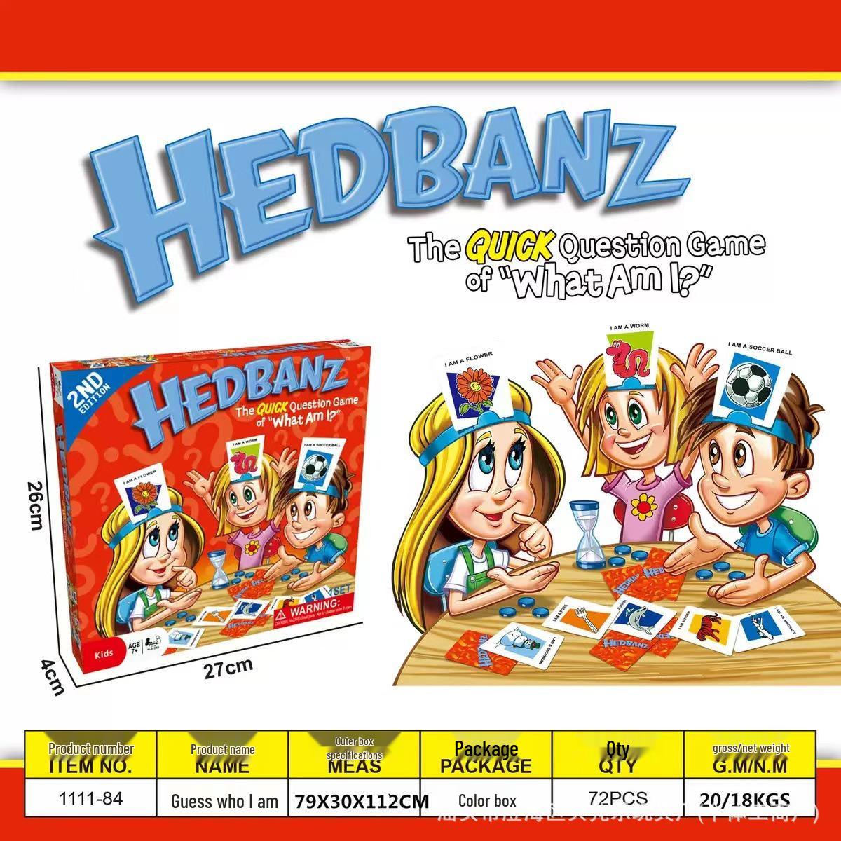 Hedbanz English Family Party Game: Guess Who I Am? Parent-Child Board Card Game