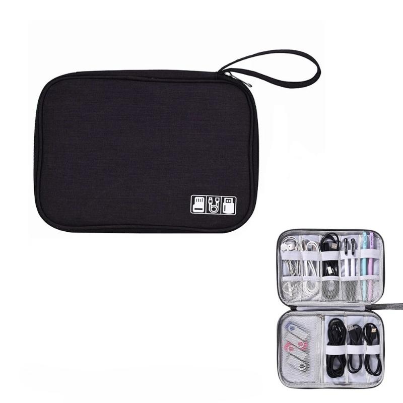 Cable Storage Bag Waterproof Digital Electronic Accessories Organizer Portable Travel Cable Organizer Case for Cable Charger Multi Functional Handbag