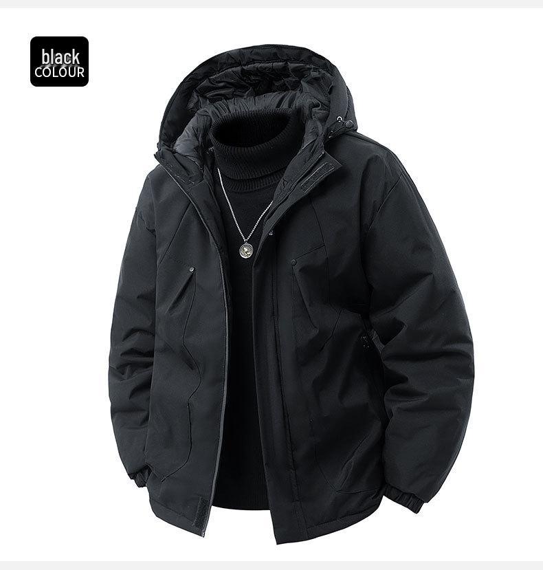 2025 Men's Korean Style Windproof Waterproof Hooded Jacket: Trendy Outdoor Workwear