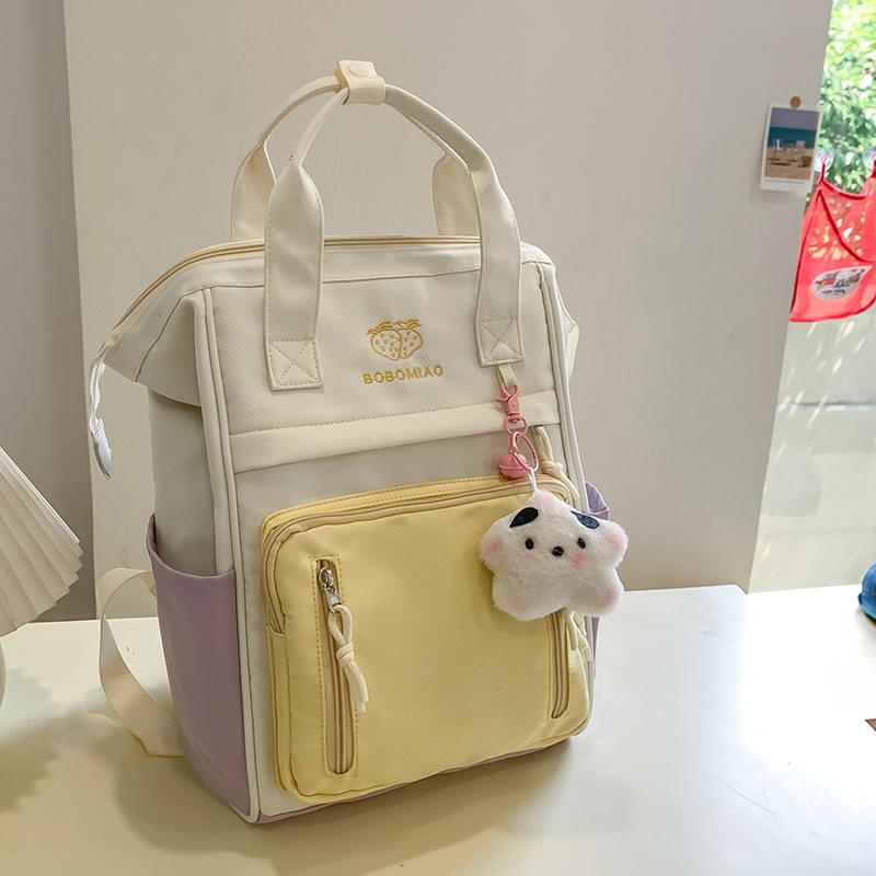 Handbag Children's Elementary School Students Girls Junior High School Students High Value Splicing Backpack