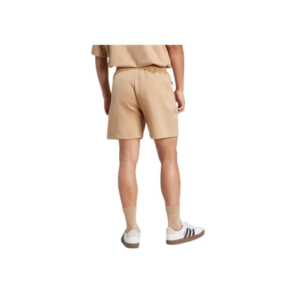 Adidas Solid Color Logo Mid Waist Casual Shorts Men Shorts Warm-Sandstone JW4744