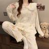 Spring Cloud Cotton Floral Pajamas Women'S Wind Sweet Cartoon Bear Loungewear Long-Sleeved Suit