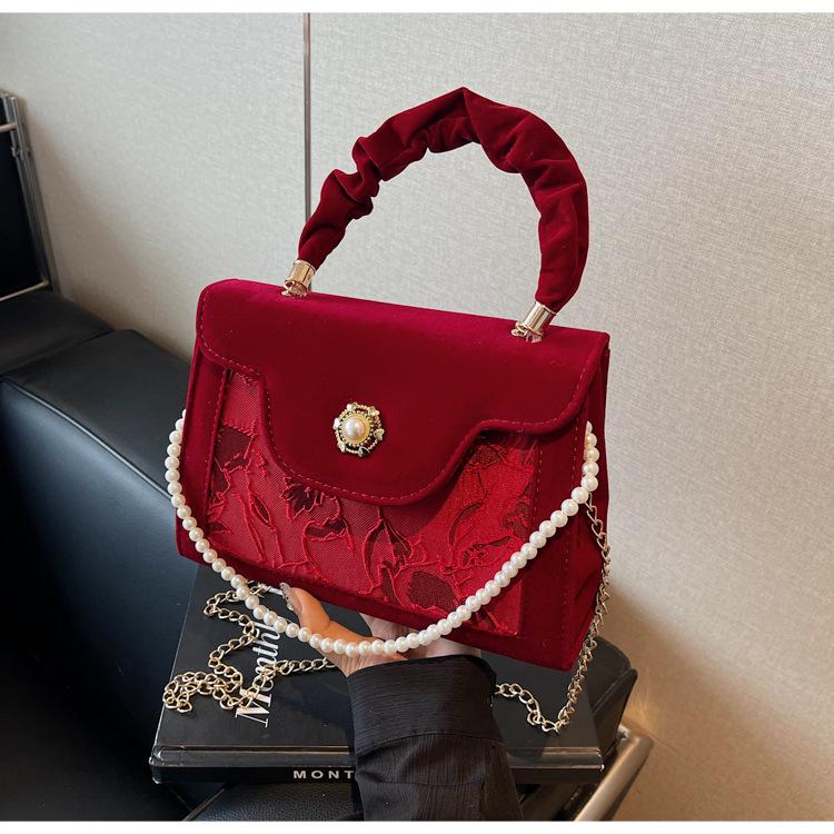 

2024 Высококлассная красная свадебная сумочка для свадеб, подружек невесты и невест