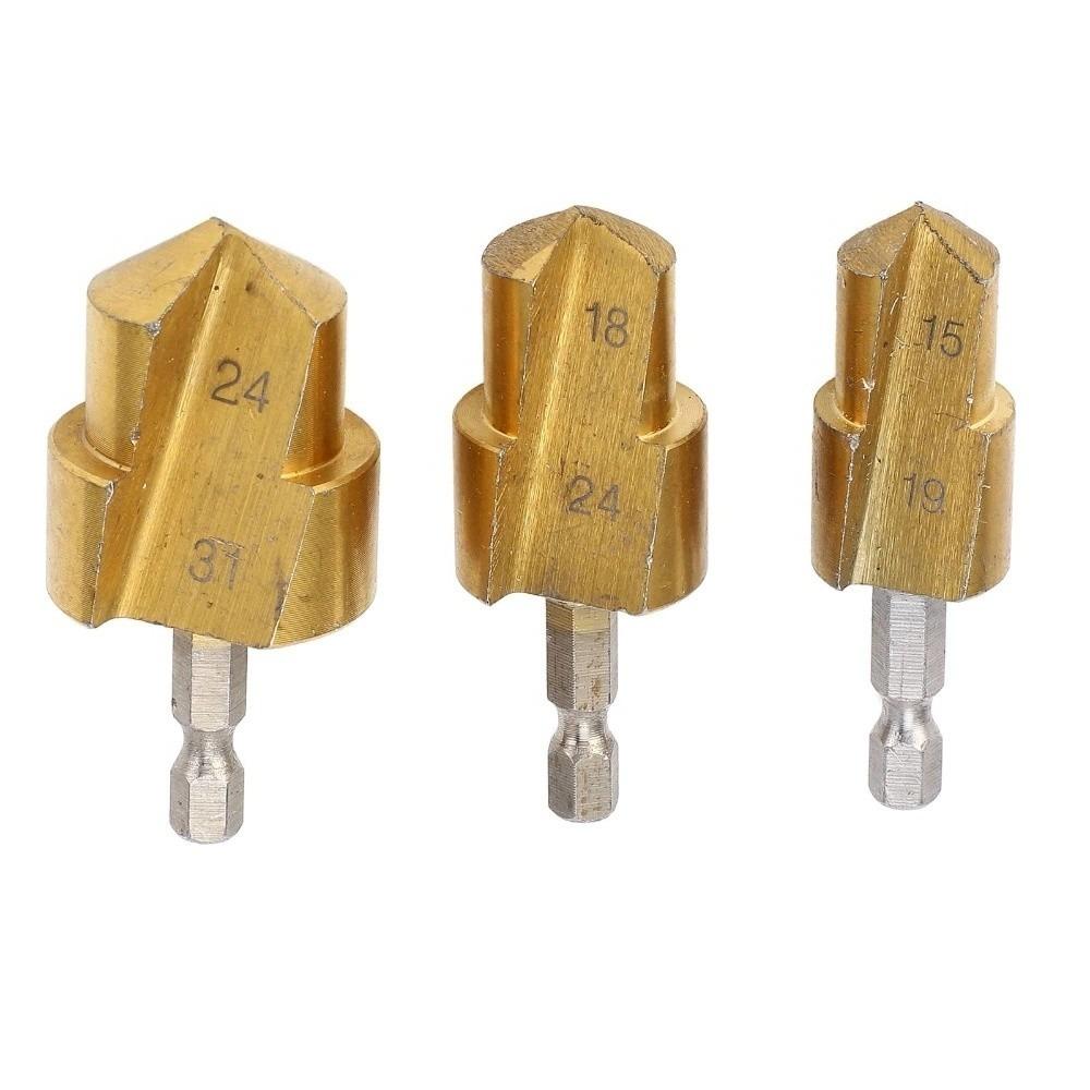 

3Pcs 1/4 Inch Hex Shank Water Pipe Expansion Drill