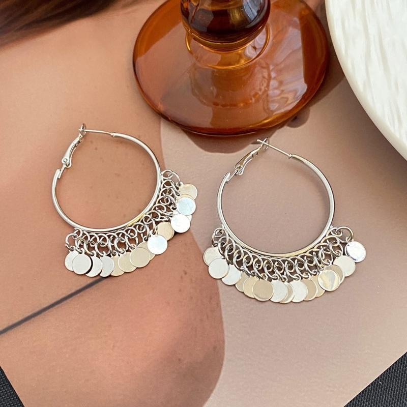 Modern Decoration Drop Earrings Topological Pattern Plan Nonallergenic Metal Jewelry for Delicate Skin