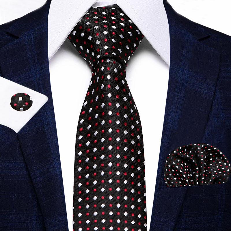 Men'S Business Tie Set, Tie Bow Tie Pocket Towel Cufflinks 3-Piece Set