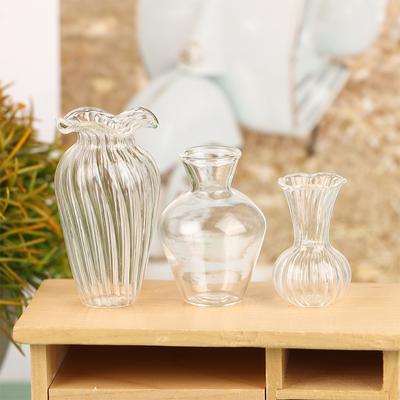 1PC Cute Mini Glass Vase Plant Hydroponic Terrarium Art Plant Hydroponic Table Vase Clear Glass Crafts DIY Aromatherapy Bottle