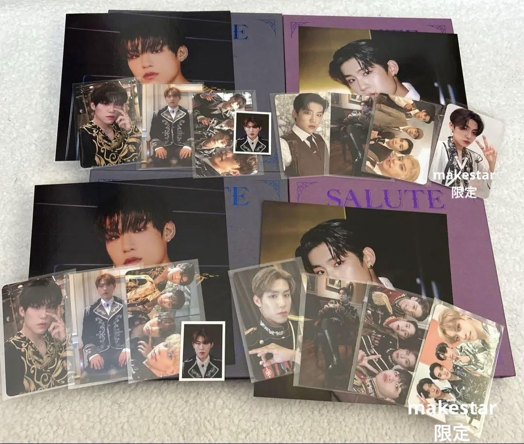

[USED] AB6IX Salute Album Woojin Trading Cards Makestar Set of 4