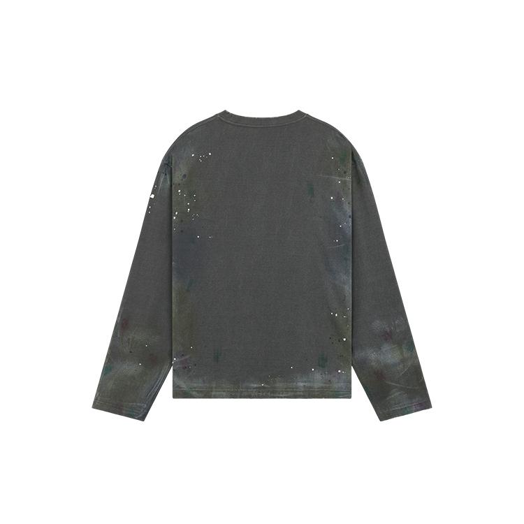 We11done 25fw Autumn Winter Rabbit Long Sleeve T-Shirt Unisex T-Shirt Gray WD-TT3-25-763-U-CH
