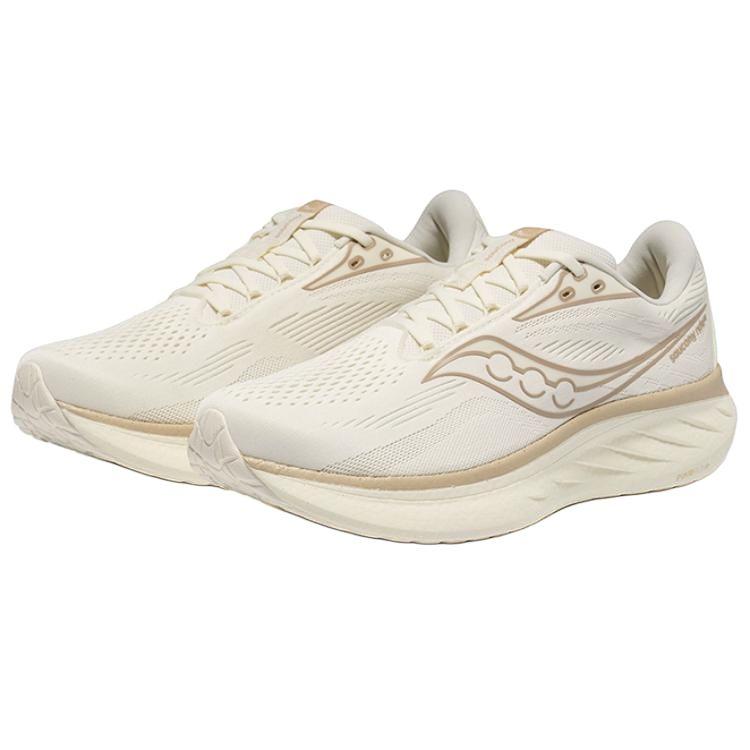 SAUCONY Ride 18 Comfortable Versatile Cushioning Breathable Lightweight Low-Top Running Shoes Men Sneaker Beige S21000-600