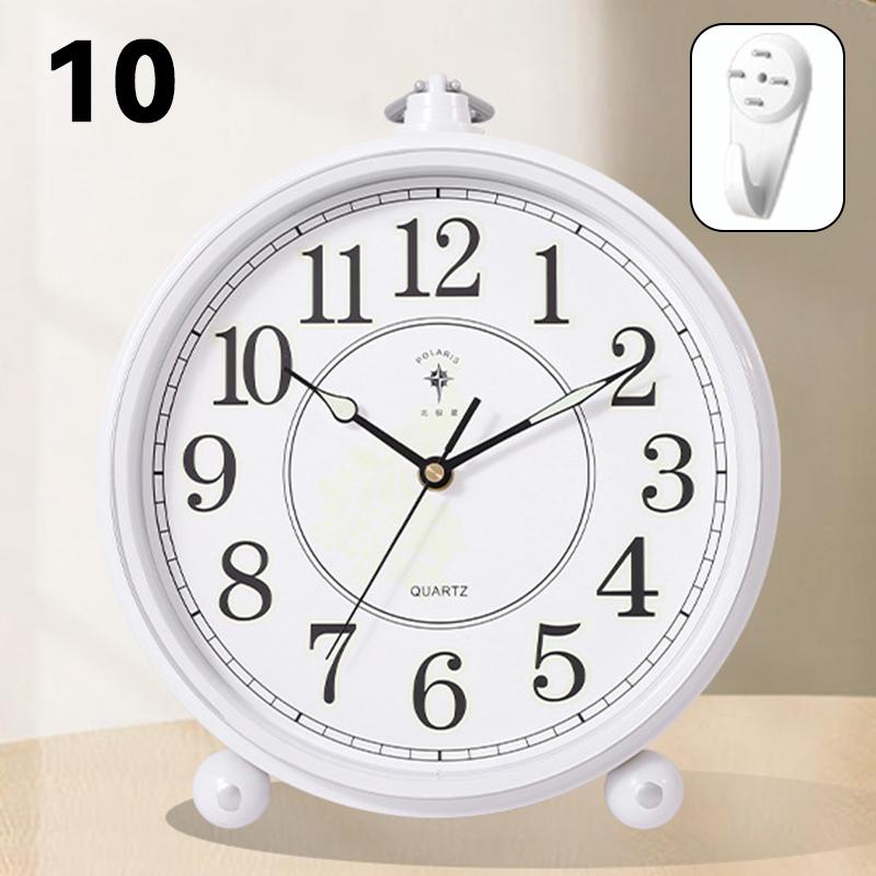 

Retro Luminous Table Clock Living Room Desk Clock Home Desktop Ornament Silent Quartz Clocks Placed Desk Clock Clock Home Decor