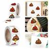 500pcs Self-adhesive Stationery Sticker Funny Reward Sticker Poop Emoticons Sticker  Party Supplies