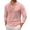 Men's Casual Collared Long-Sleeve Knit Base Layer Top