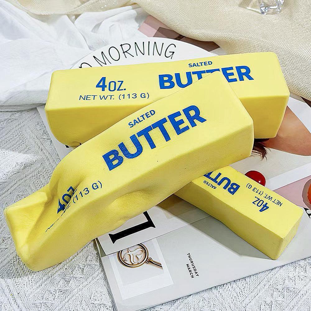 Soft Yellow Buttermilk Cubes: Stress Relief & Decompression Squeeze Toy