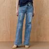Natürliche Waschung Distressed Bootcut Jeanshose Zd06ql001on