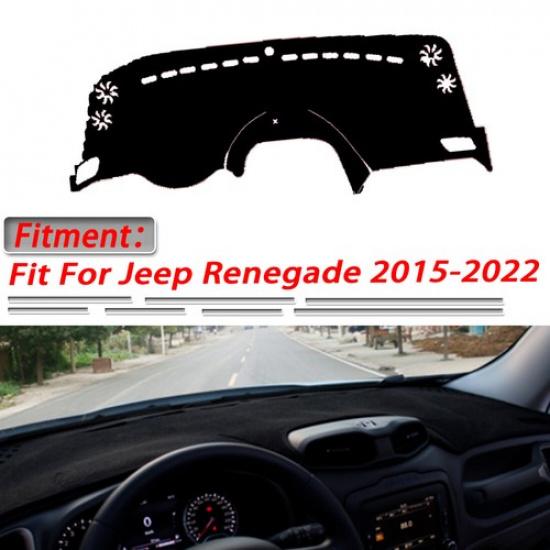 Best Dash Mat Cover Dashboard Non-slip Sun Protector Mat For Jeep Renegade 15-22