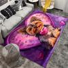 Cute Yorkie Dog Rug: Perfect Gift for Pet Lovers | Adorable Christmas Themed Home Decor Anti slip carpet can be machine washed