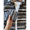 2026 Trendy National Tide Brand Striped Knit Sweater Hoodie for Couples