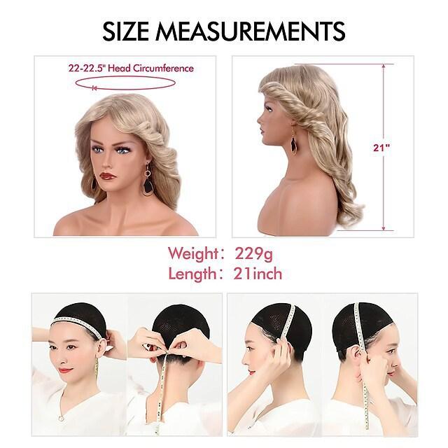 Female Golden Big Wave Long Bangs Long Curly Hair