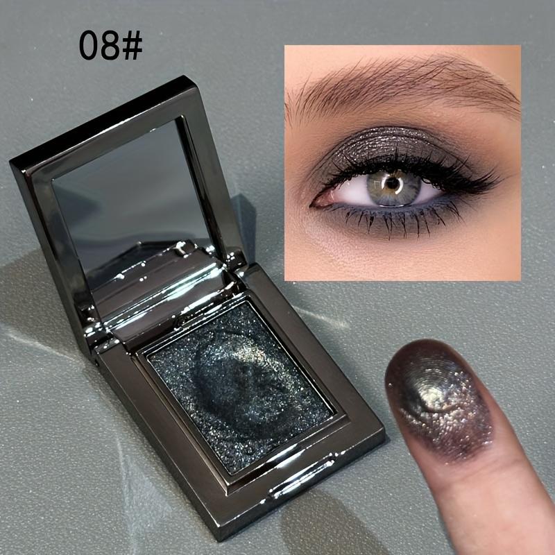 Metaliczna Zielona Paleta Cieni do Powiek z Brokatem i Połyskiem - Wodoodporna i Odporna na Pot