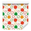 Paprika Wallpaper White, Coral and Lime for Living Room and Bedroom 50x1000