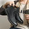 Mode Cowboy Stiefel Herren Bequeme und Modische Arbeitsstiefel Europäische Station Großer Kopf Retro Chelsea Stiefel Größe 38-46 Herrenstiefel