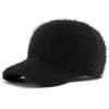 HT4928 Baseballkappe Gestrickte Weiche Kaninchenfellmütze Herbst Wintermütze für Männer Frauen Verstellbare Snapback-Kappe Männlich Weiblich Baseballmütze