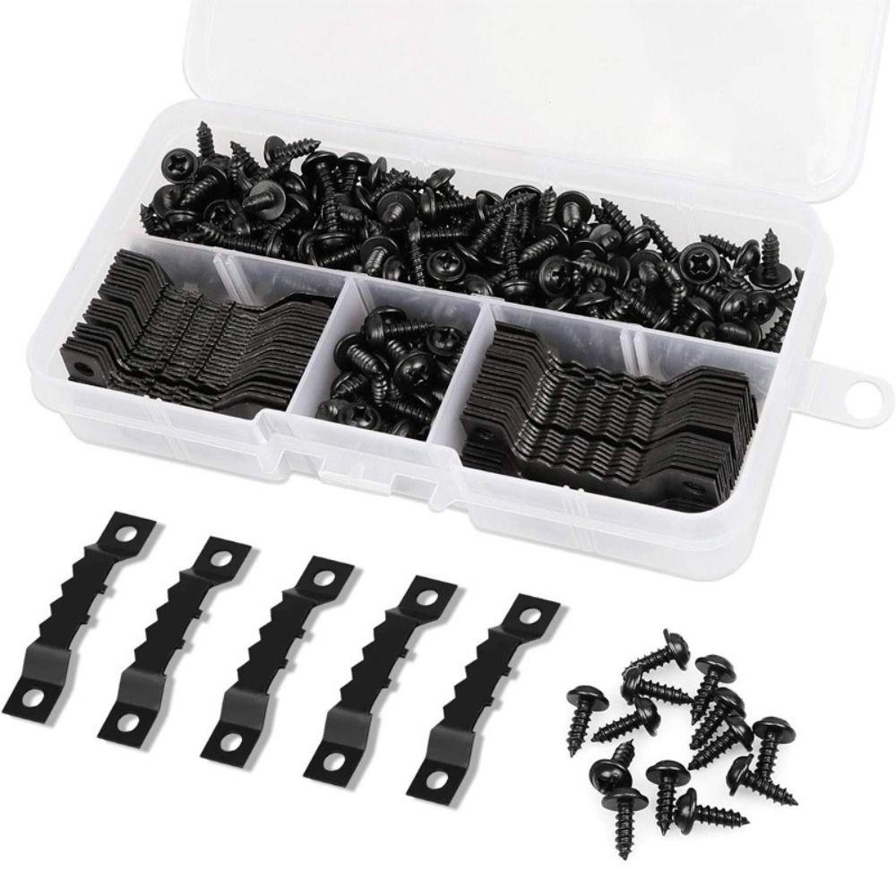 

100 Pairs Metal Clothes Hooks Black Sundry Hooks Sturdy Photo Hooks Indoor