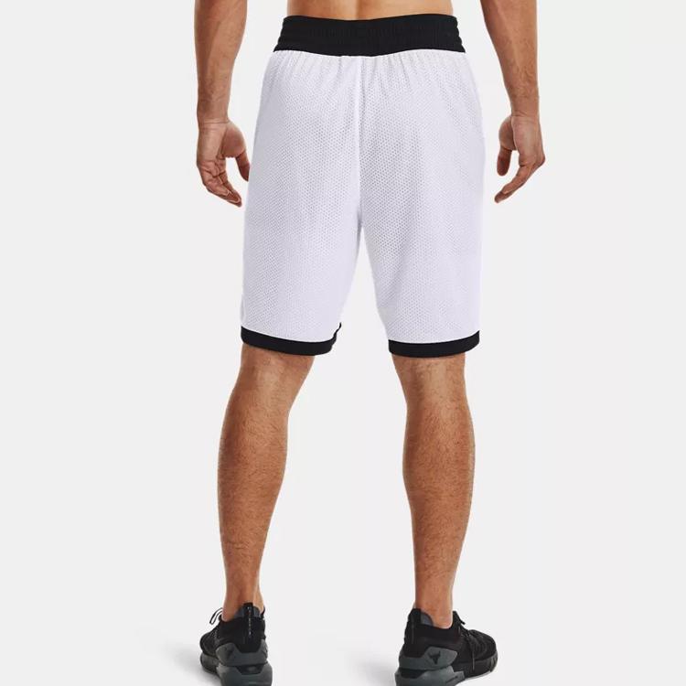 Under Armour Logo Print Breathable Woven Training Shorts Men Bottoms White 1361618-100