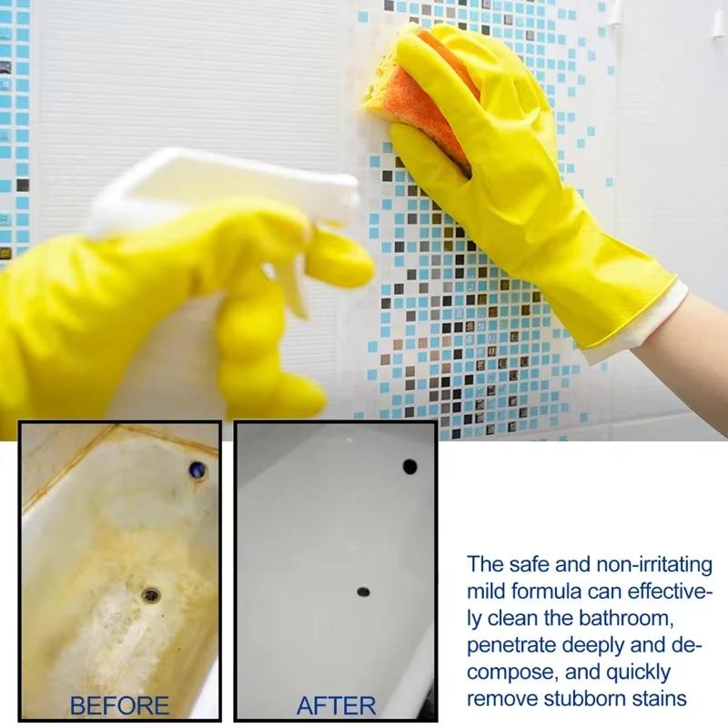 60ML Mathroom Reiniger Edelstahl Waschbecken Dekontaminationsraum Badewanne Glas Kalkreiniger Außen Fleckenentferner Schnell