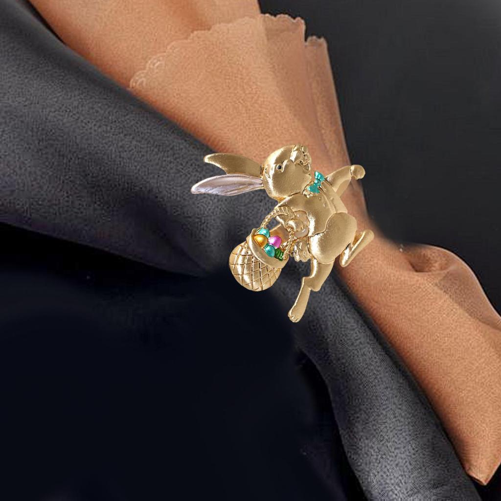 Easter Bunny Rabbit Napkin Rings Dining Table Metal Modern Serviette Buckle for Birthday Easter Thanksgiving Party Decor