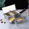 Stainless Steel Seasoning Box 3/4/5/6 Gird with Lid Kitchen Spiece Storage Box Easy To Clean Removable