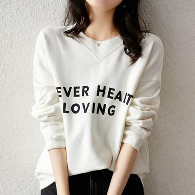 Sweatshirt Damen Mode Rundhalsausschnitt Lose Top Lässiger Taschendruck Pullover
